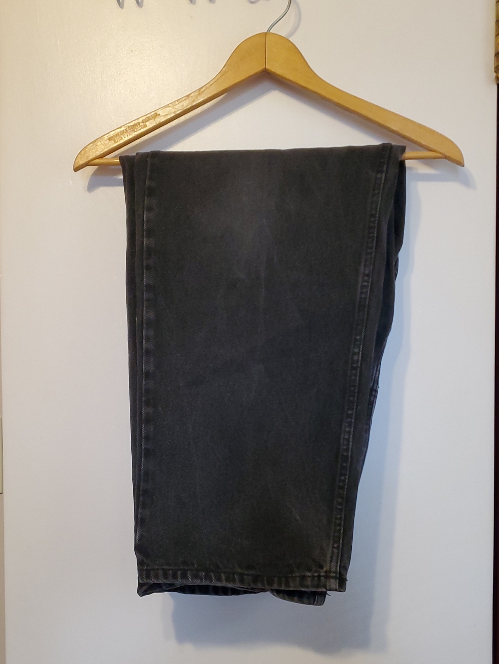 Men Washed Black Jeans Relaxed Fit